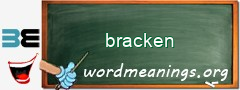 WordMeaning blackboard for bracken